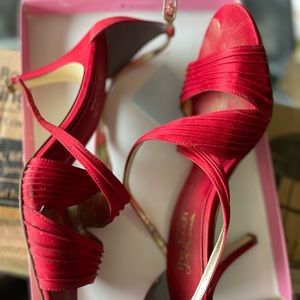 Red shoes size 8.5 2 inch heel